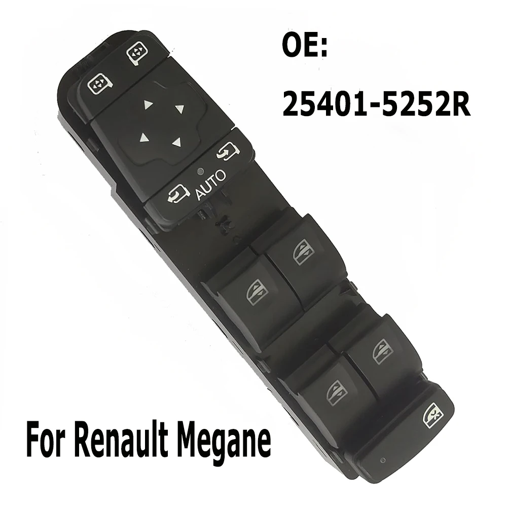 

Car Accessories 254015252R 25401-5252R for Renault Megane Front Electric Power Window Switch Control Button Internal Spare Parts
