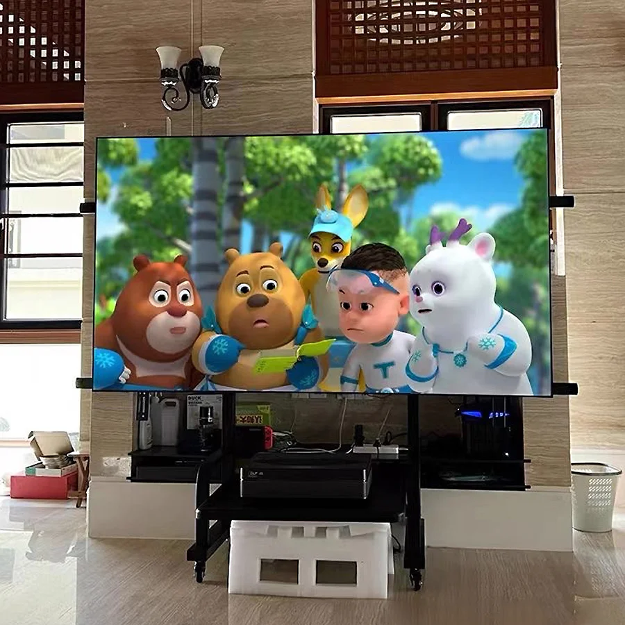 2025 Upgrade 80 90 100 120 Inch Fresnel 5.0 Pro UST ALR Frame Projection Screen for Ultra Short Throw Projectors