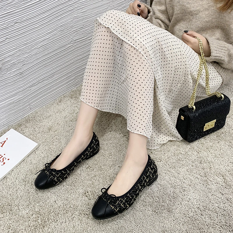 Fashion Ballerina Flat Round Toe Shoes Woman Comfortable Slip-on Flat Leisure Shoes Ladies Mother Shoes Zapas Women\'s Flats 2022