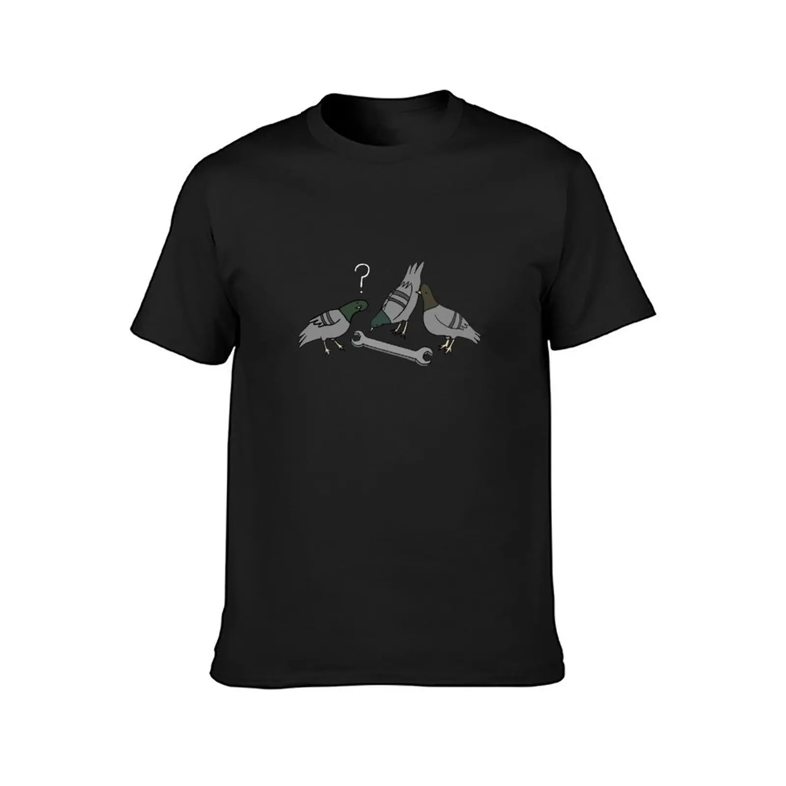 A spanner among the pigeons? T-Shirt sweat tops quick drying Short sleeve tee men