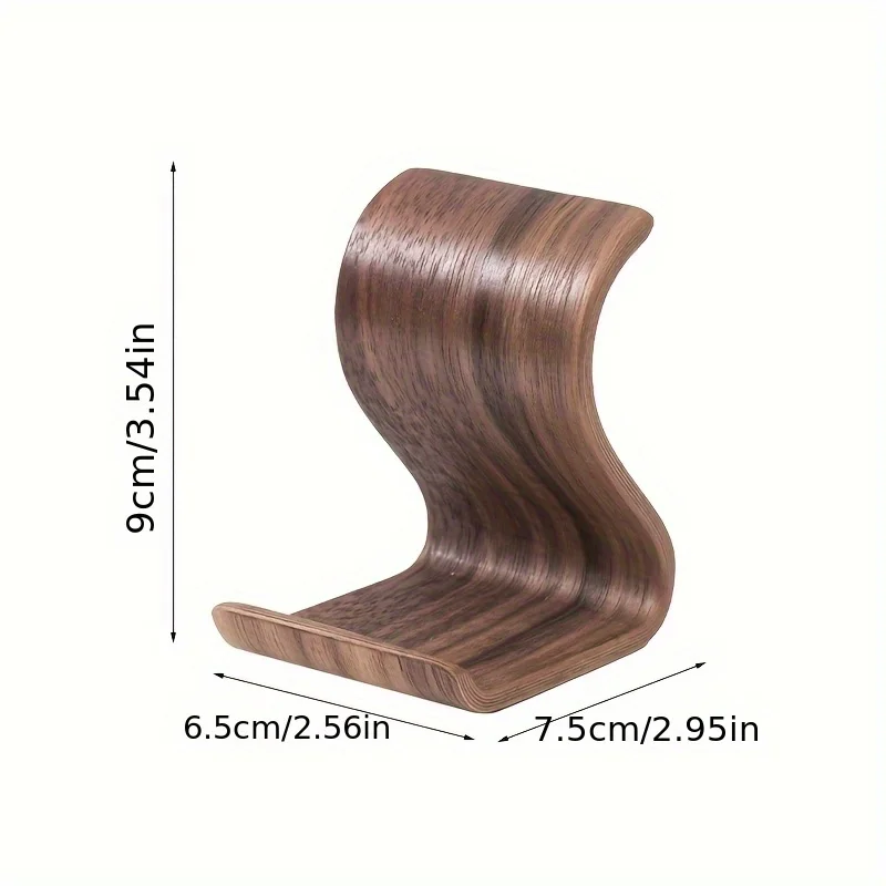 [New Wooden Phone Stand] New Wooden Portable Desktop Phone Stand | Creative Lazy Holder for iPad Tablet, Universal Mobile Stand view 2