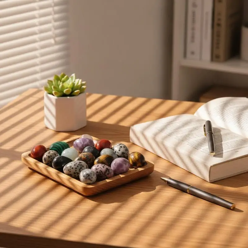 6/10PCS Egg Stones, Polished Crystal Stones, DIY Decorations, Suitable As Home Décor, Desktop Ornaments, Aquarium Decorations