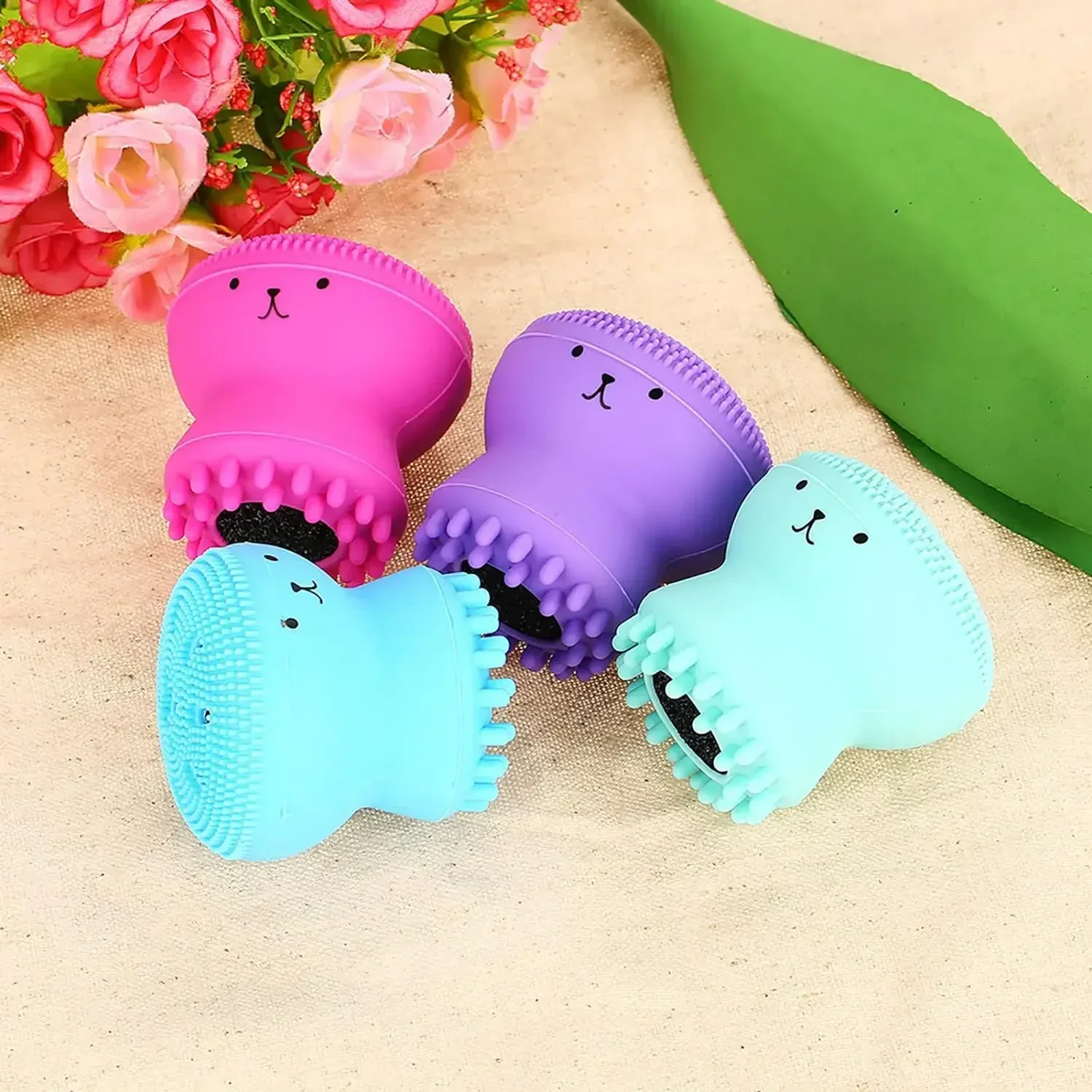 Fashion Exfoliating Face Cleansing Brush Silicone Jellyfish Manual Facial Cleansing Brushes Face Massage Skin Care Tools