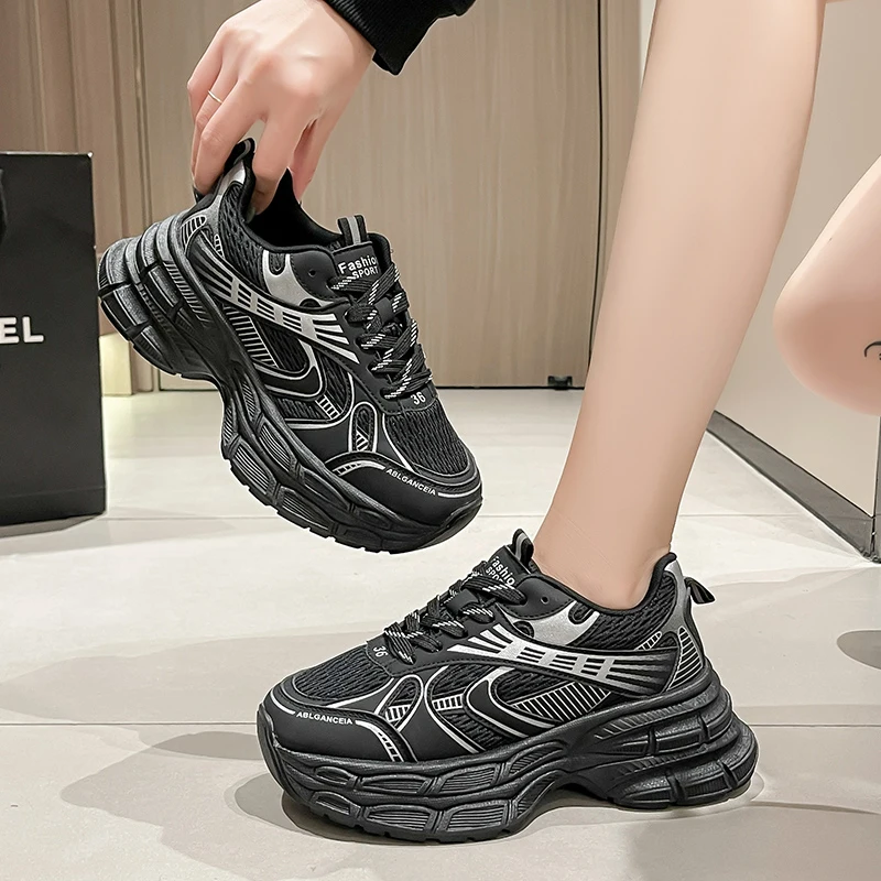 Fashion Ladies Casual Mesh Platform Sneakers Women Summer Autumn Breathable Increas Sports Luxury Shoes Female Tenis De Mujer