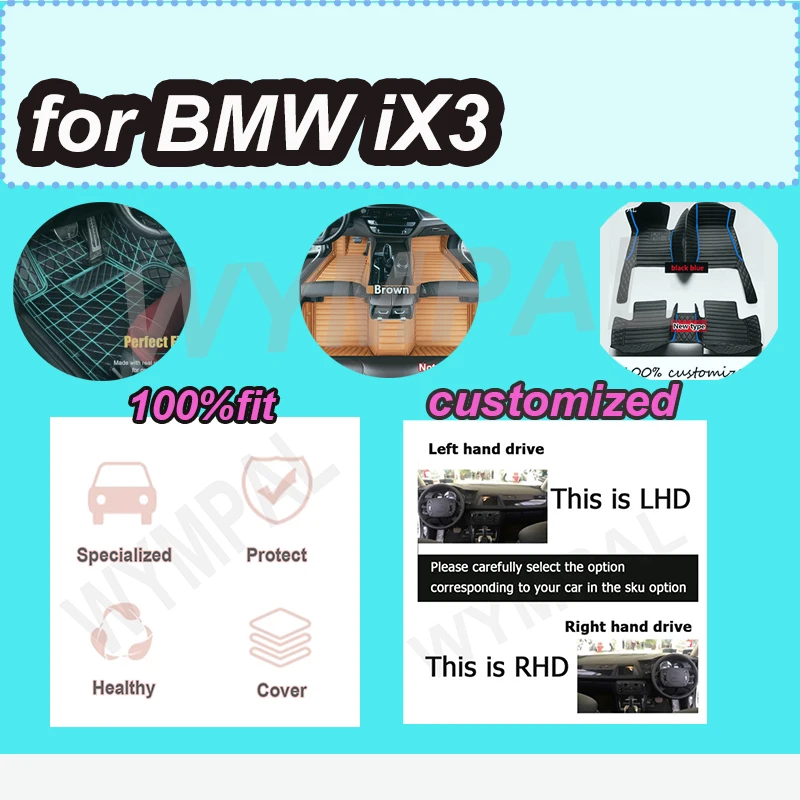 

LUXURY Car Floor Mats For BMW iX3 2020 Custom Auto Foot Pads