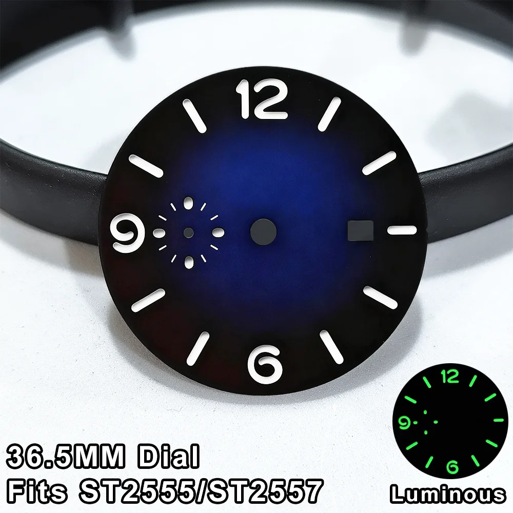

ST2555 Dial Green Luminous Dial 34mm/36.5mm Diameter For Seagull GMT ST2557/ST2555 Movement Dialss Watch Dial Accessories