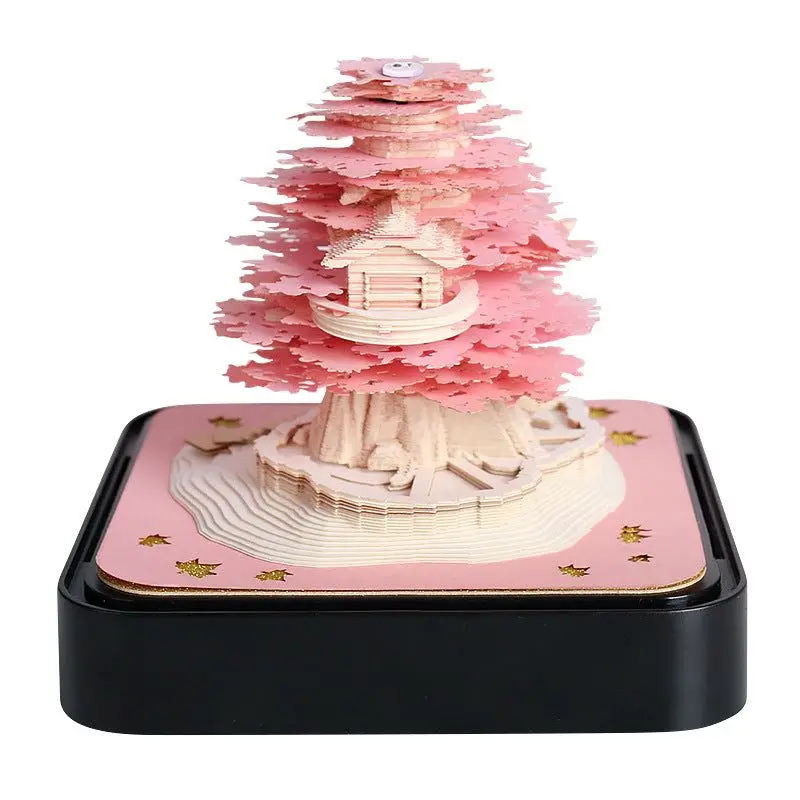 

2024 Calendar 3D Notepad Block Sakura Tree 3D Memo Pad Cute Note Paper 3D Artistic Sticky Note Paper Birthday Christmas Gifts