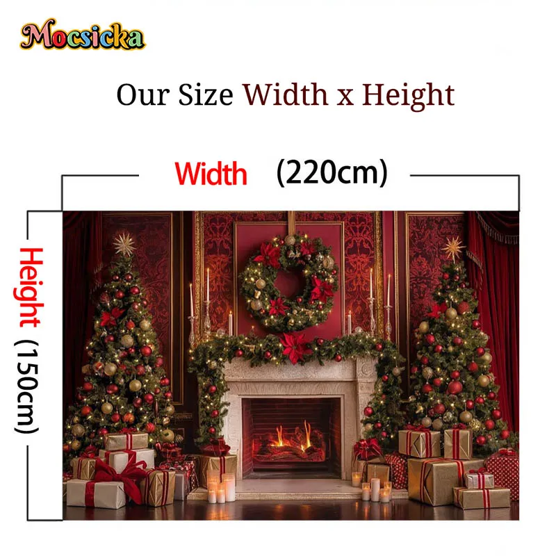 모시카 사진 배경 벽돌 벽 벽난로, 나무 불 불꽃 장식, 아기 초상화, 크리스마스 파티 배경, 사진 스튜디오