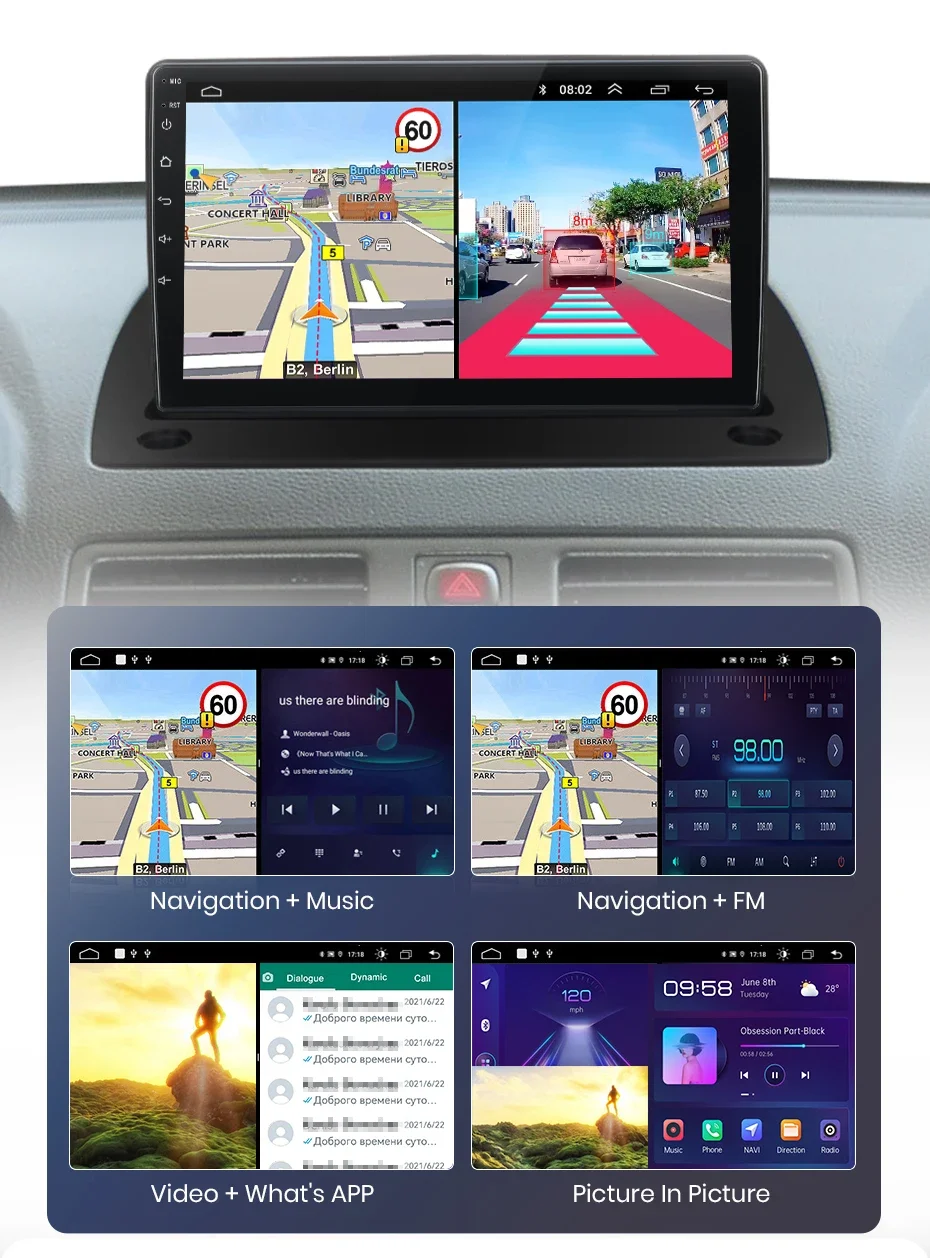 Junsun drahtloses Carplay Android Autoradio für volvo xc90 2012-2016 Auto intelligente Systeme rds bt dsp 2 din Autoradio – Detail 22