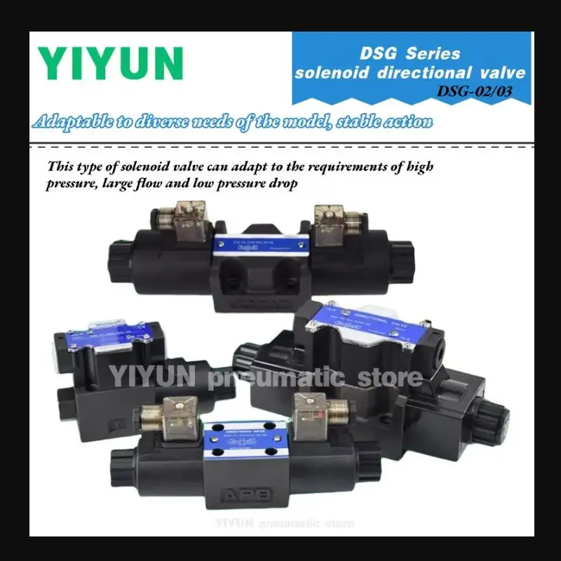 YIYUN DSG-02 DSG-03-2B2,2B2L,2B2B,3C2,3C4,3C60,2D2-D24,A110,A220-DL,LW pneumatic solenoid directional valve DSG Series
