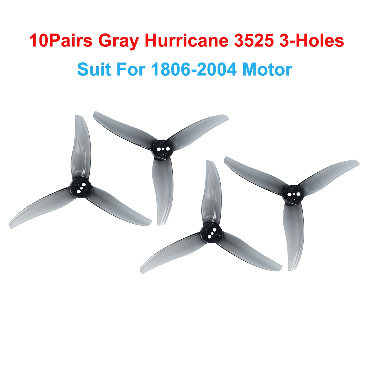 Gemfan(10CW+10CCW) Hurricane 3525 3630 4023 4525 3,5 Zoll/4 Zoll 1,5MM 3-Loch PC Propeller für 1806-2004 Motoren für FPV Freestyle – Detail 2