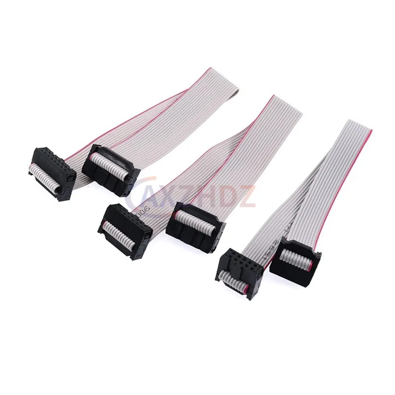1Pcs 2.54mm Pitch JTAG ISP Gray Flat Ribbon Data Cable FC-6/8/10/12/14/16/18/20/24/26/30/34/40/50 Pin FOR DC3 F/F IDC Box Header