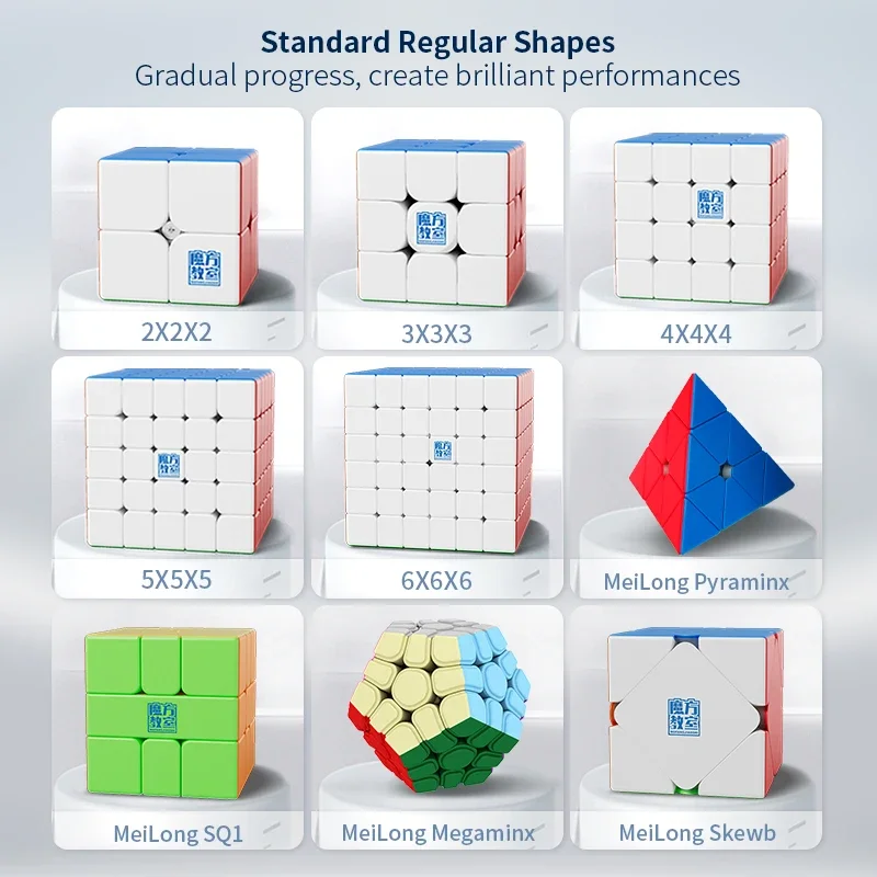 [CubeFun] Kit didattici per confezioni regalo MoYu 234567   Adesivo cubo magico di velocità a forma strana Puzzle Cubo Giocattoli intelligenti per bambini