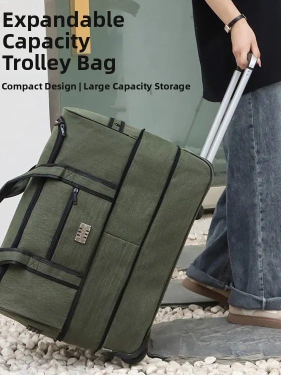 2026-new-canvas-large-capacity-luggage-bag-backpackable-checked-bag-with-handle-student-travel-bag-air-cargo-bag