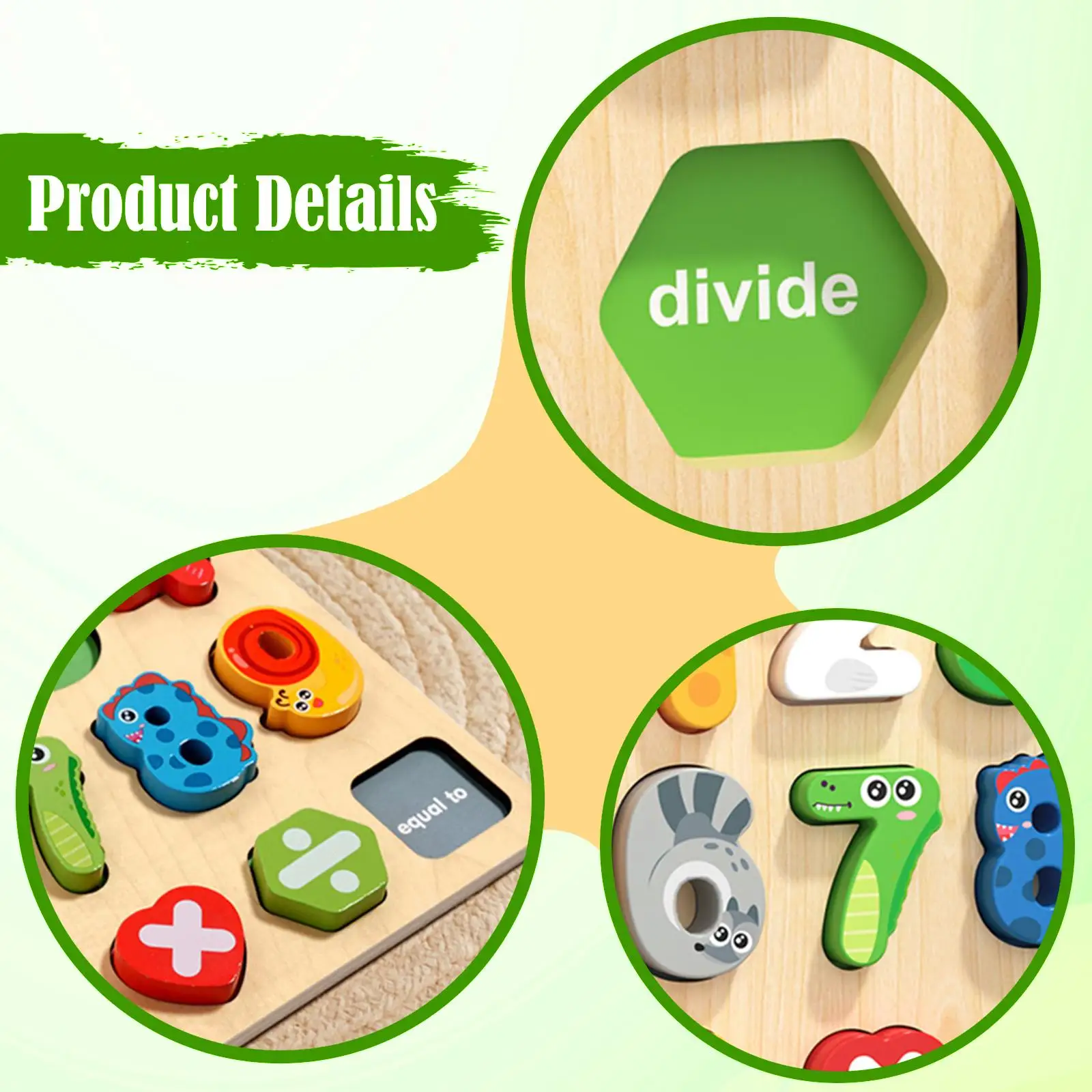 Zahlen-Tier-Puzzle, tragbar, entwicklungsfördernd, frühpädagogisch, für Kindergarten, Alter 1, 2, 3 Jahre alt, Kinder, Jungen, Mädchen, Geschenke