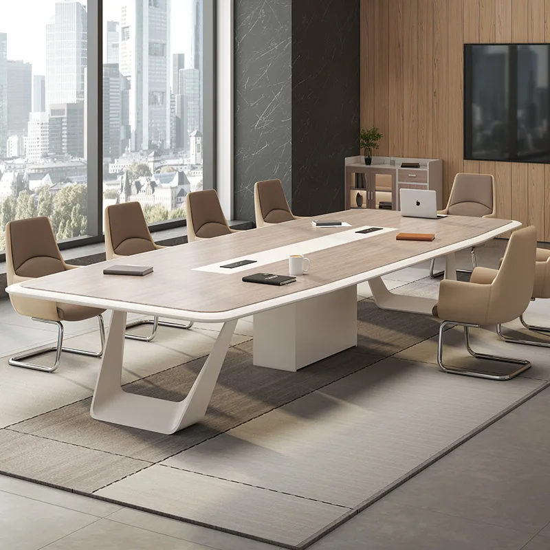 Modern simple office meeting room Long Painting meeting negotiation and chair combination