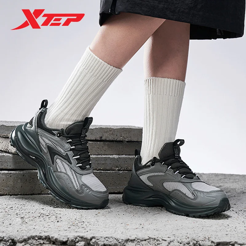 Xtep Walking Shoes Women Breathable Comfortable Soft Causal Sports Shoes Outdoor Vintage Trekking Female Sneakers 977318170009