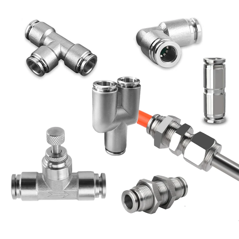 304 Stainless Steel Pneumatic Air Hose Fittings High Quality Metal Quick Release Coupling High Pressure Fitting Pipe Connector