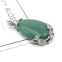 1PC Natural Stone Pendant Opal Rose Quartz Agate Tiger Eye Healing Crystals Charms for Jewelry Making DIY Necklace Earrings