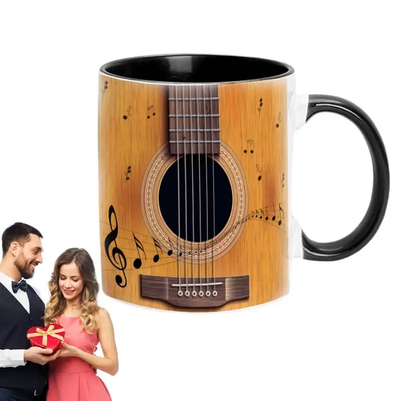 Musical Coffee Mugs Coffee Travel Mug Music Tea Cups Guitars Piano Violin 350ml Ceramic Mug Tea Mug Desk Decor Funny Drinking