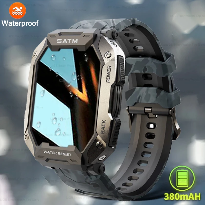 Smart Watch Men Swim IP68 ATM Waterproof Smart Clock Outdoor Sports Fitness Tracker Health Monitor Smartwatch For Android IOS