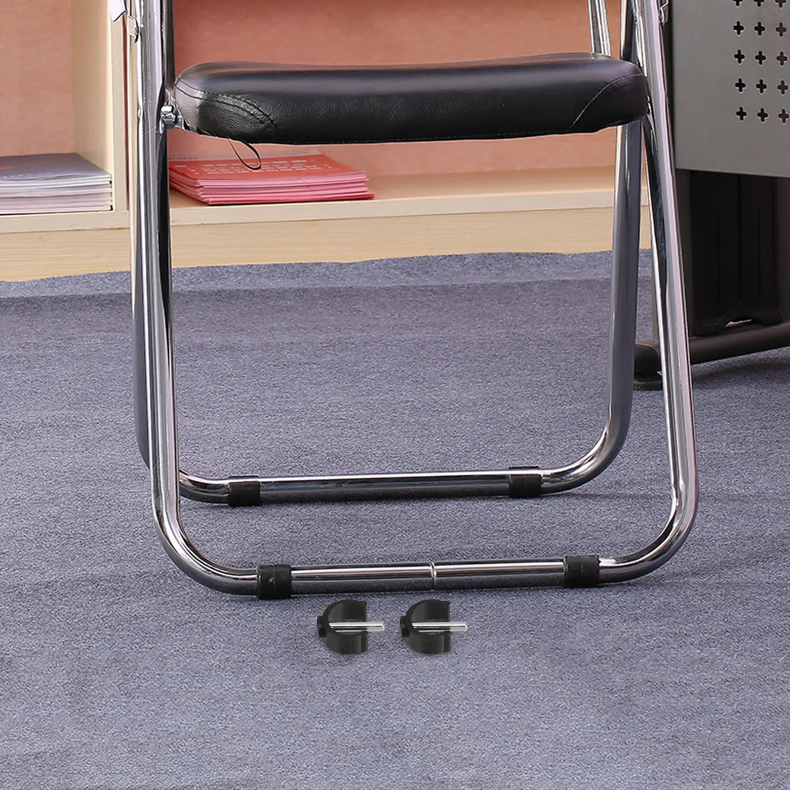 4Pcs Toilet Chair Latch Clamp Adjustable C-Shape Clip for 22Mm Tubes Walker Crutch Handles Nonslip Safety Walking Stick C Buckle
