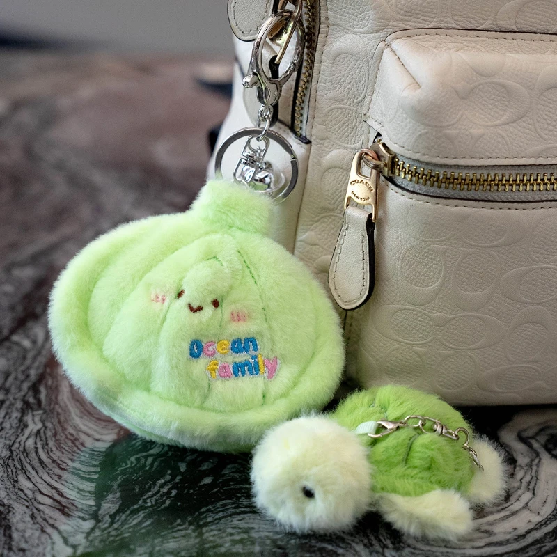 Cute Crab Keychain Plush Keyring Clown Fish Stuffed Animal Backpack Charm Cute Ocean Theme Decor Gift Cute Ocean Animal