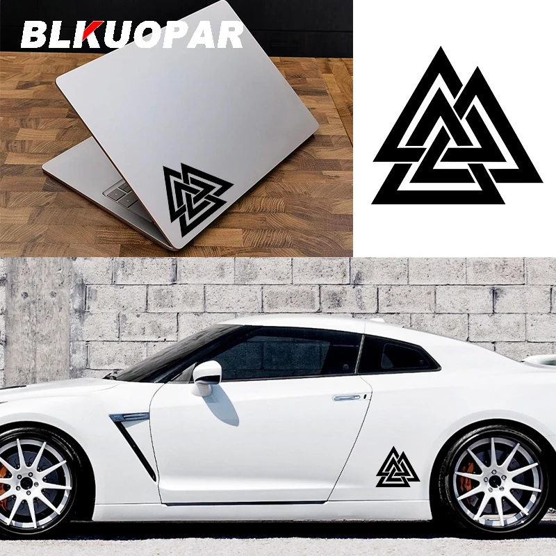 BLKUOPAR Norwegian Culture Viking Symbol Symmetry Nordic Talisman Odin Spirit Inheritance Laptop VAN Decal Bumper Car Stickers