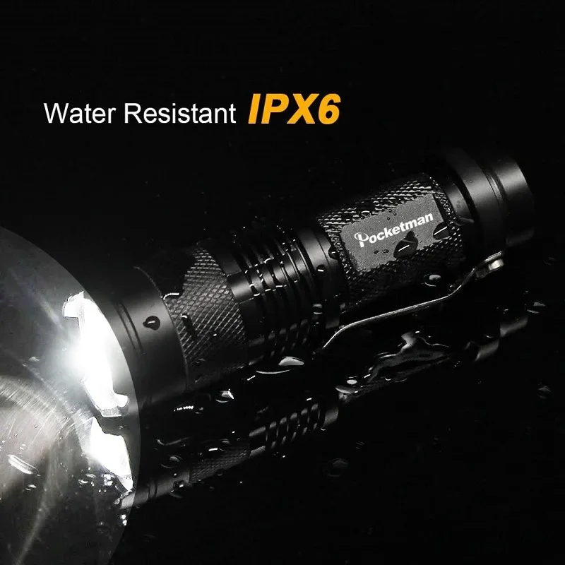 Penlight Lights Lantern Ultra Bright Flashlight Torch Waterproof Led Bulbs Adjustable Focus Hunting, Cycling, Climbing,