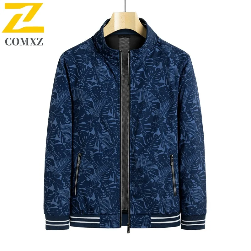 COMXZ Men Jacket 2025 Wrinkle Resistant Lightweight Business Casual Outdoor Hiking Travel Coat Breathable Windbreaker Jackets