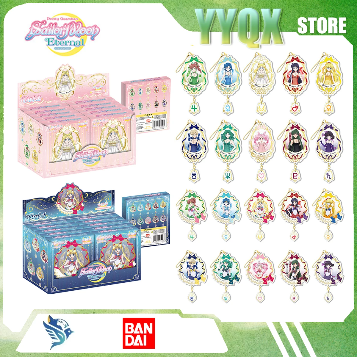 BANDAI 2026 NEW Sailor Moon Keychain Pendant Collection Periphery Decoration Surprise Gift Girl Like Anime Ornament Toy