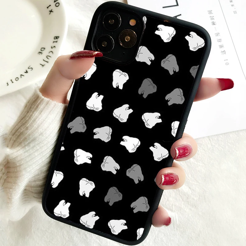 5 5S SE 2020 Phone Cover Case for iPhone 6 6S 7 8 PLUS X XS XR 11 12 13 MINI 14 PRO MAX Rubber Dentist Dental Hygienist Tooth