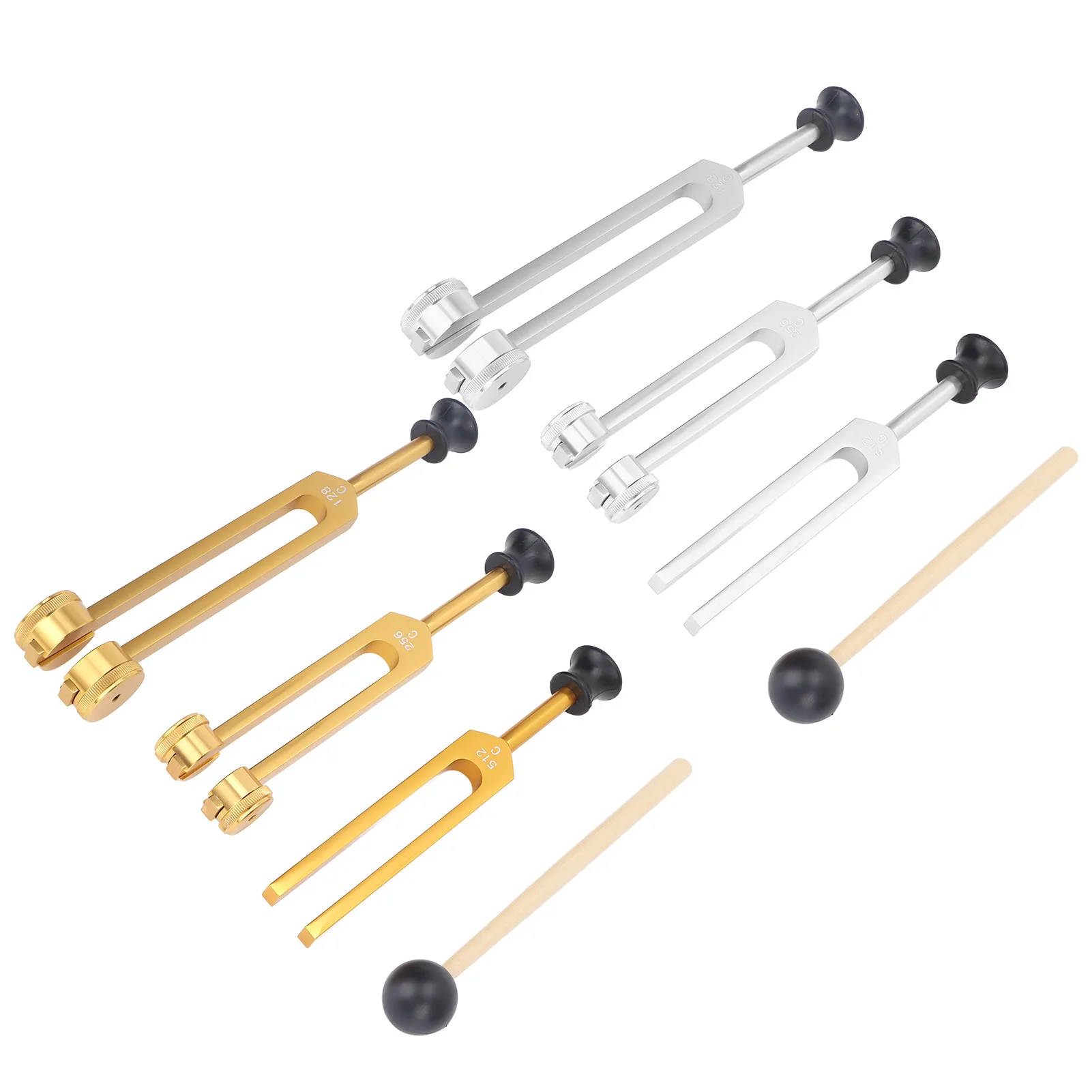 مجموعة شوكة ضبط السبائك 128 256 512 هرتز أداة شفاء الشوكة الرنانة المحمولة للمنزل السريري