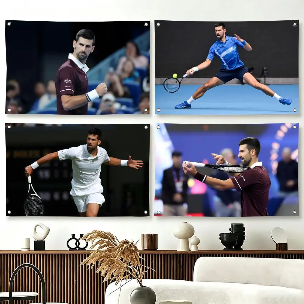 sports N-Novak Djokovic Flags  For Living Room Home Dorm Decor Wall Outdoor Camping Party Banner Gifts