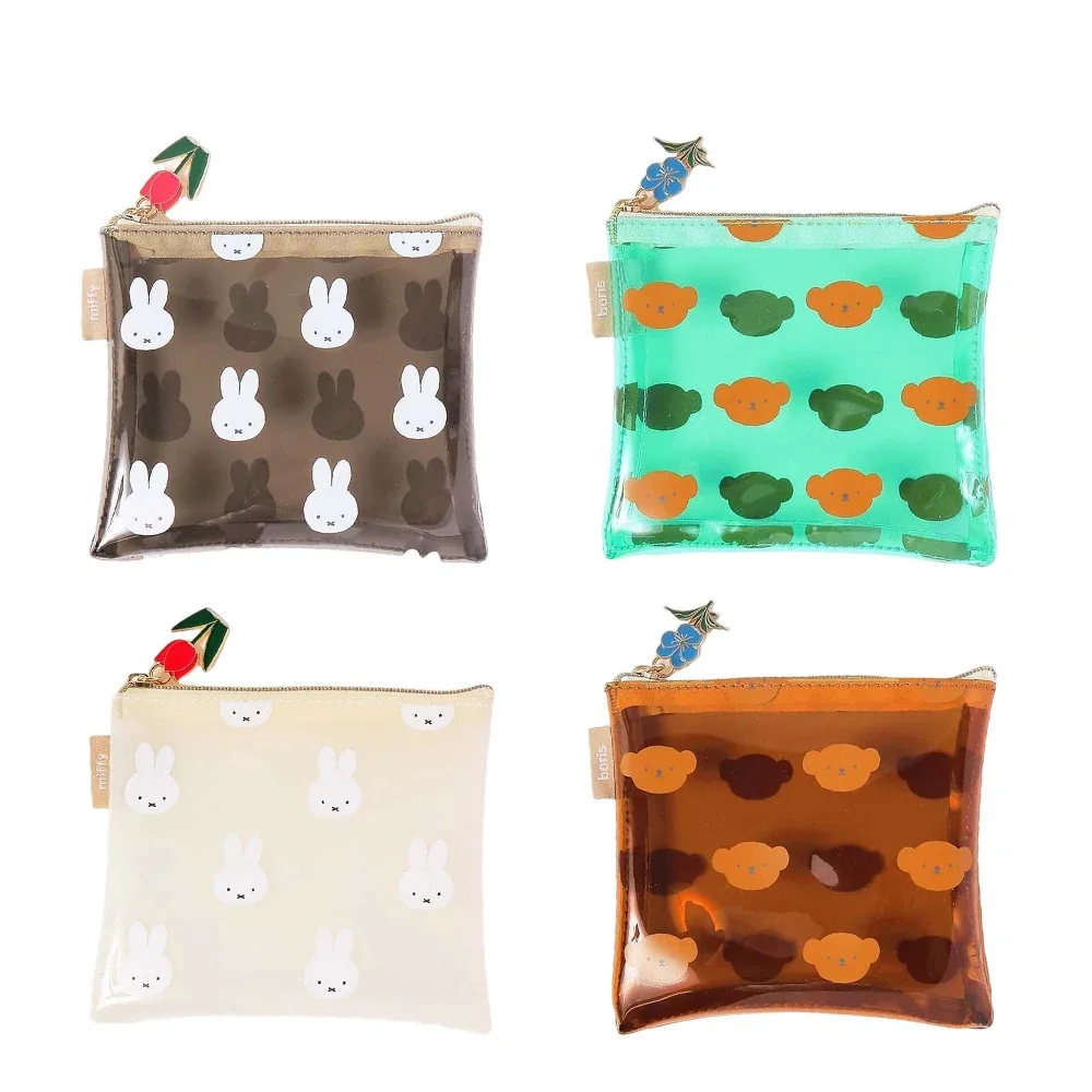 

Kawaii Miffy Cute Pvc Transparent Waterproof Makeup Bag Toiletry Storage Bag Portable Skincare Storage Bag Christmas Gift Toys