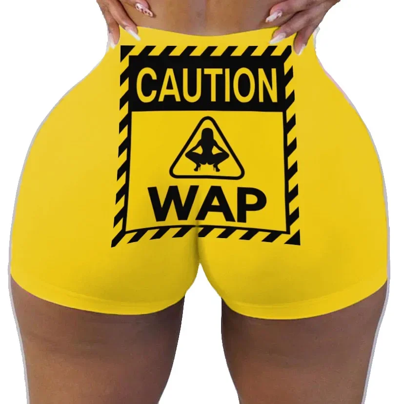 Sexy Dames Shorts Dames Zomerkleding Candy Snack Wap Grafische Hoge Taille Biker Booty Shorts Groothandel Goedkope Stuff