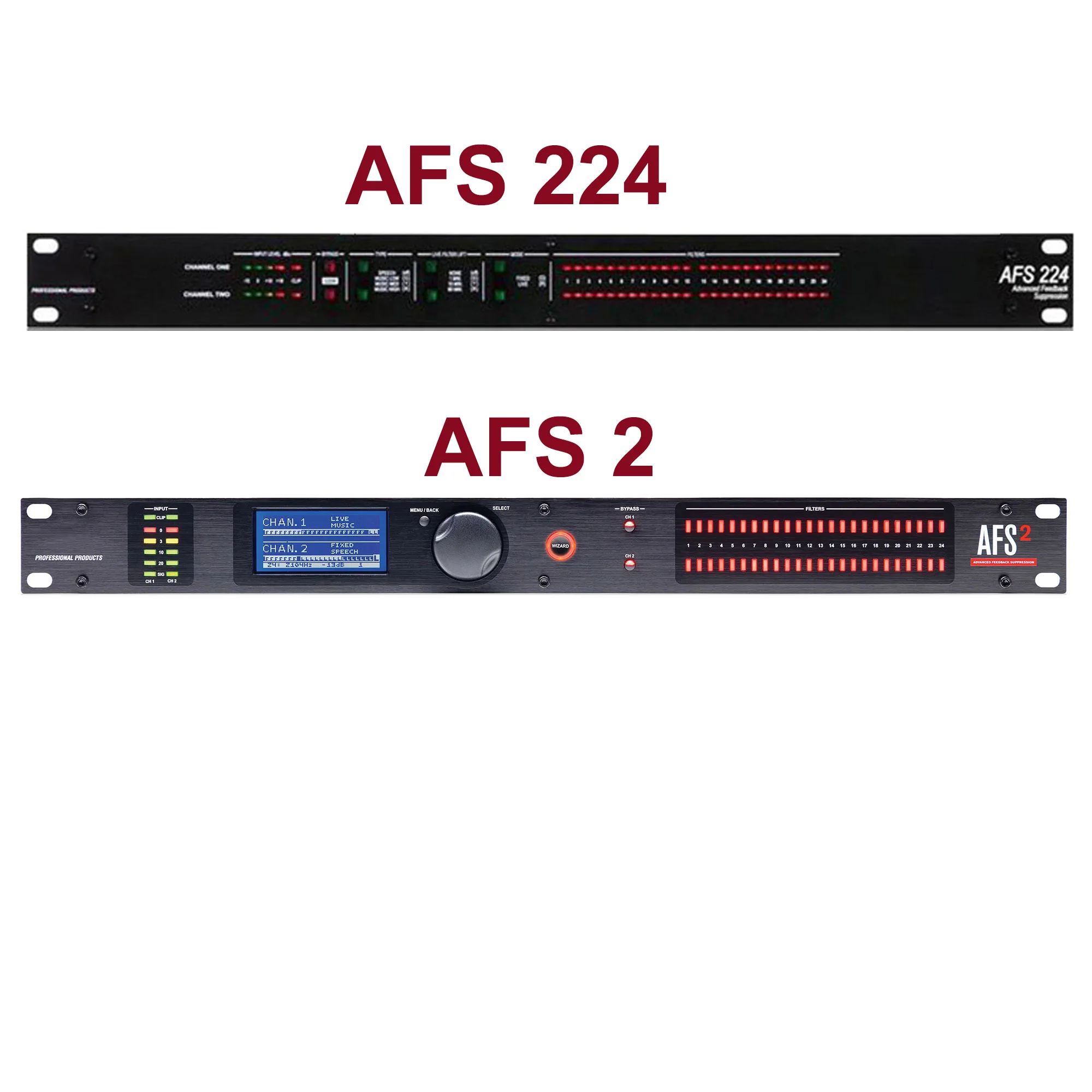 Paulkitson FS2/224 Advanced Feedback Suppression Processor Dual 2Channel Audio Processor Suppressor Sound System For PA2 MIC