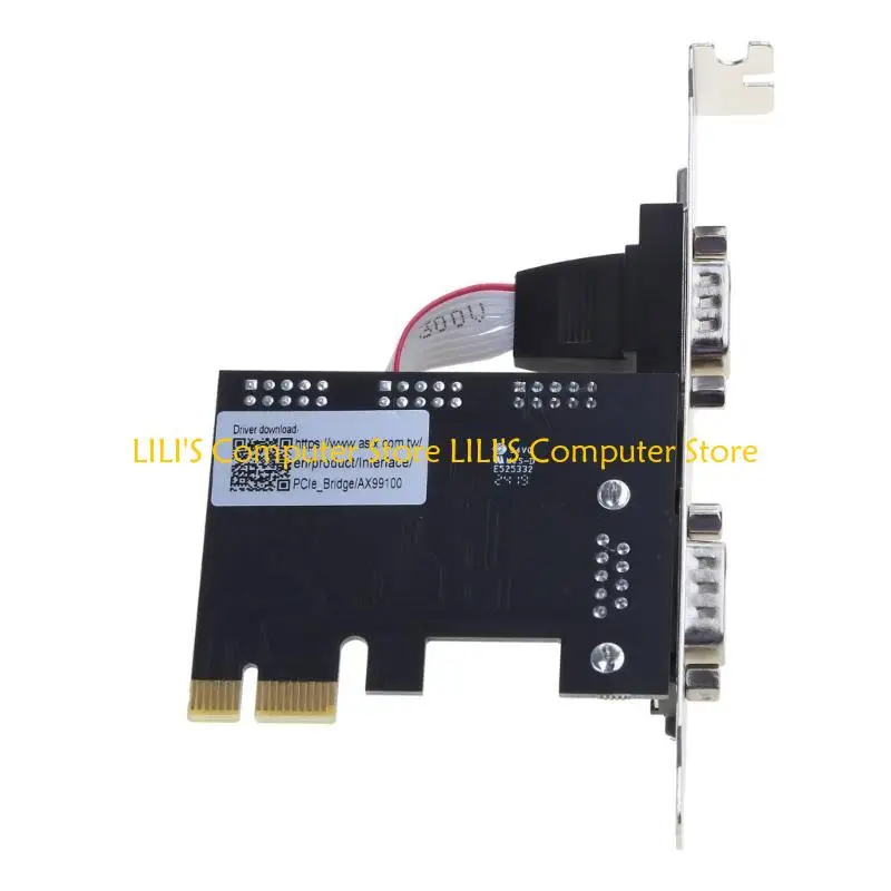 A52B 2-Port Dual DB9 RS232 / المنفذ التسلسلي PCI لبطاقة محول Express PCIe AX99100