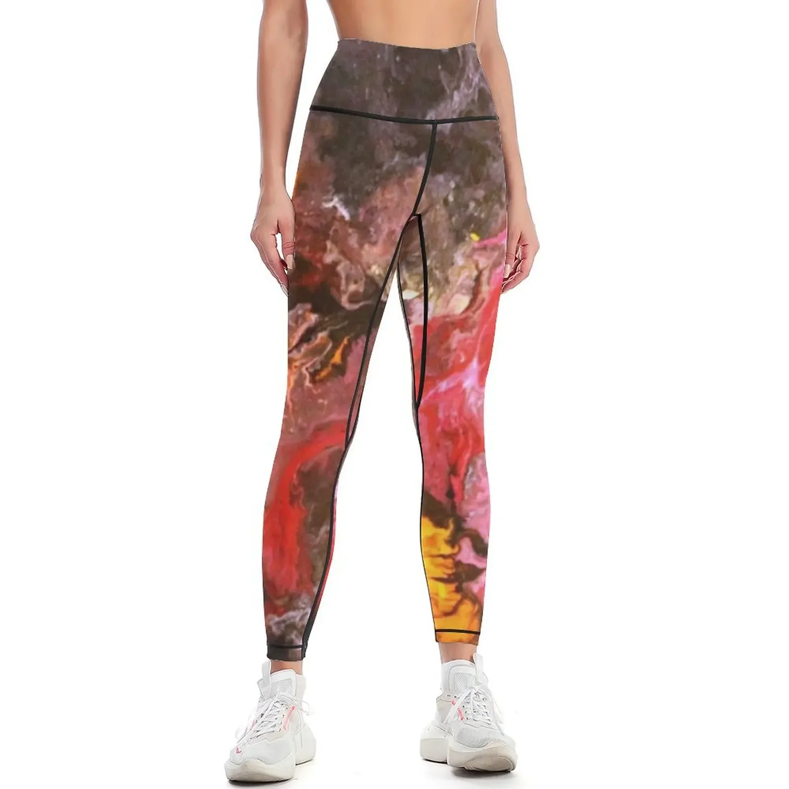 

Cotton Candy, abstract Art multicolor Leggings for fitness gym sportswear woman flared Womens Leggings