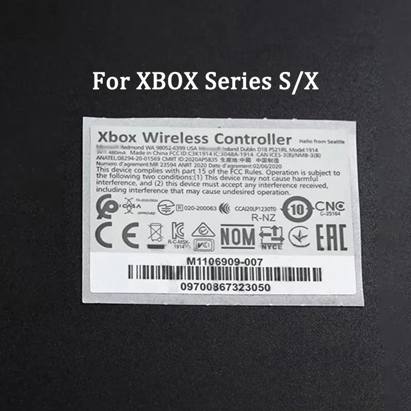 1PC For XBOX Series S / X Skin Sticker Skins For XBOX360 XBOX ONE Slim S Elite Handle Label Back Sticker Controller Handel