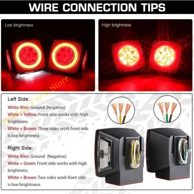 

F19A 12V LED Truck Tail Lamp Taillight Stop Lamp Rear Brake Light Trailer