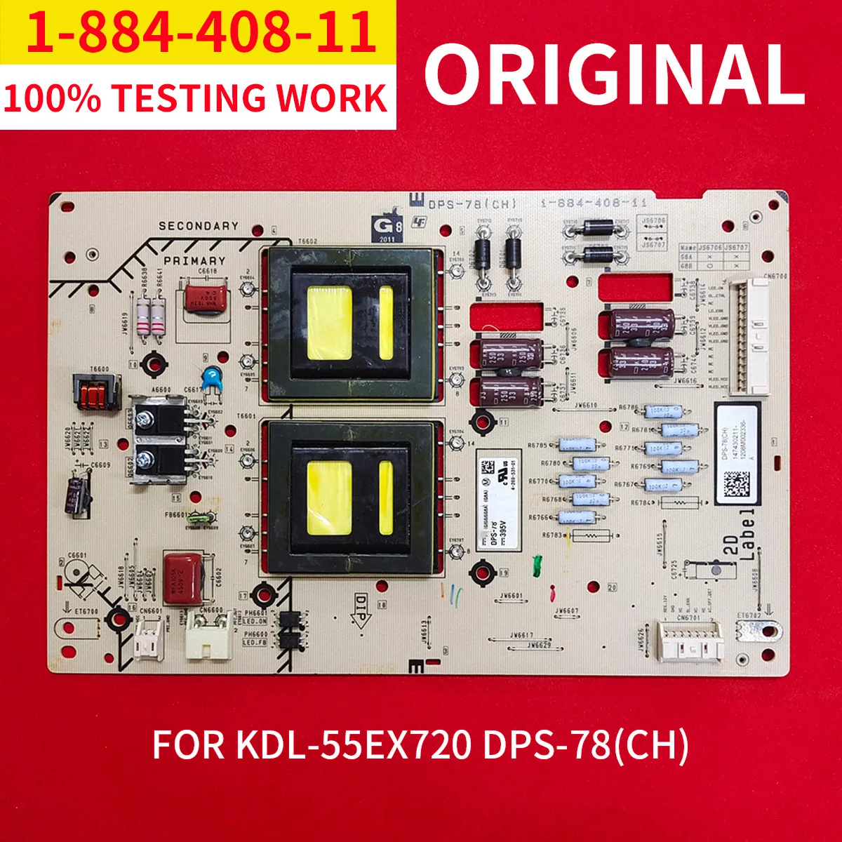 DPS-78(CH) 1-884-408-11 power supply board for KDL-55EX720