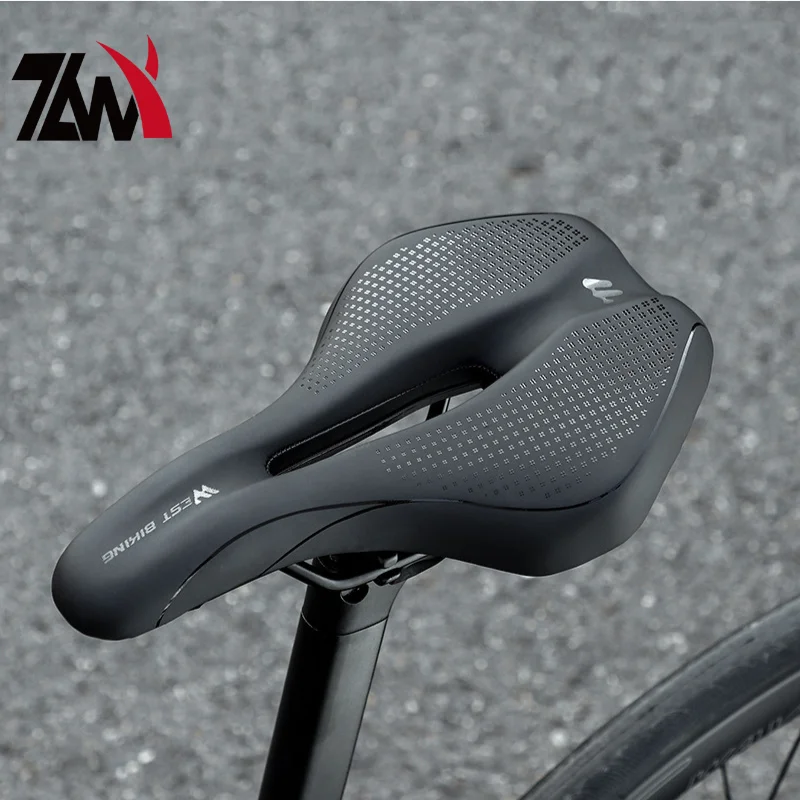 

Bicycle Saddle Hollow Breathabl Shockproof Cycling Seat PU Non-Slip Leather Cushion UrltraLight MTB Road Bike Saddle