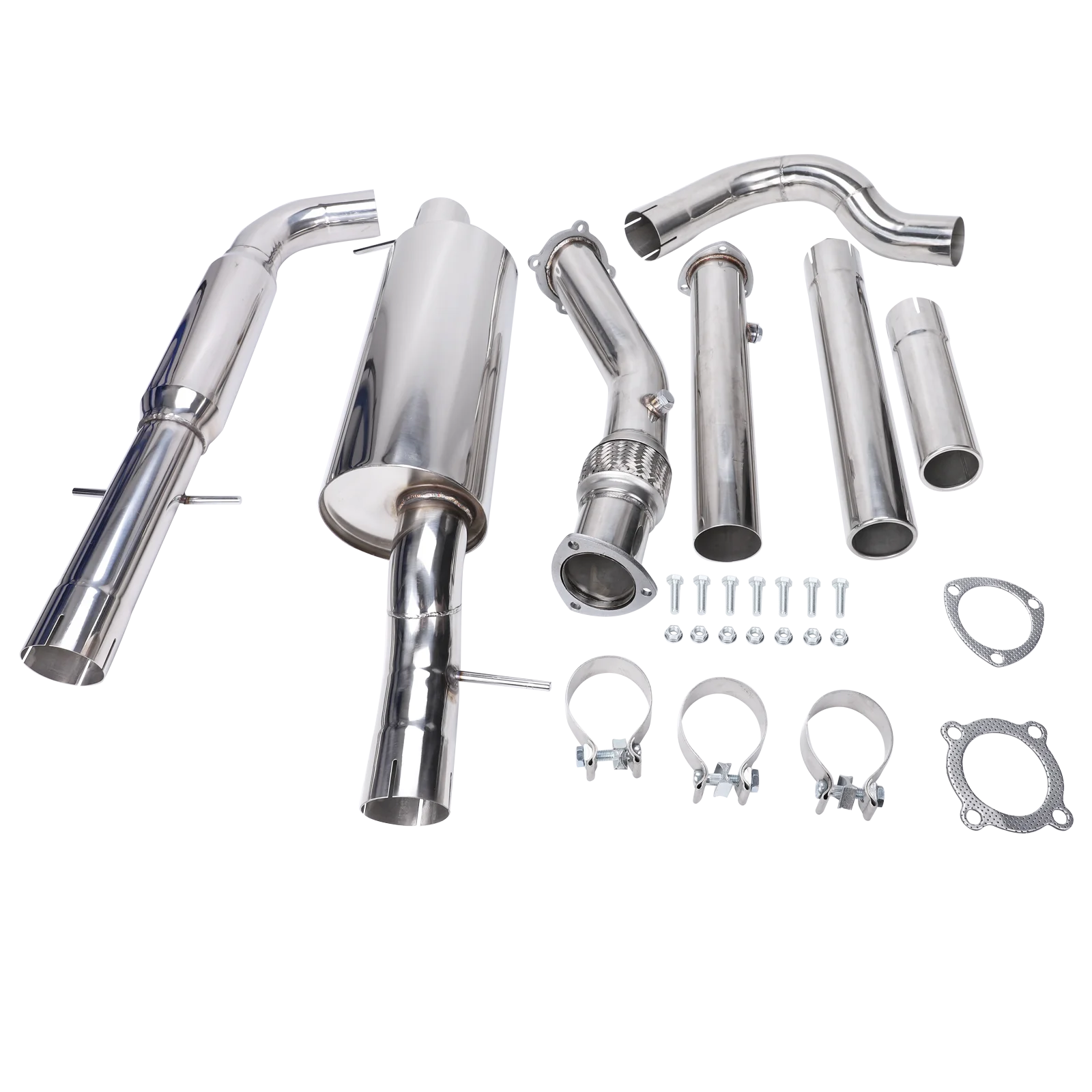 

Выпускной коллектор из нержавеющей стали для VW Golf GTi Jetta MK4 99-04 1.8L 3-дюймовый Turbo Back Exhaust Catback 1.8T с даунпайпом