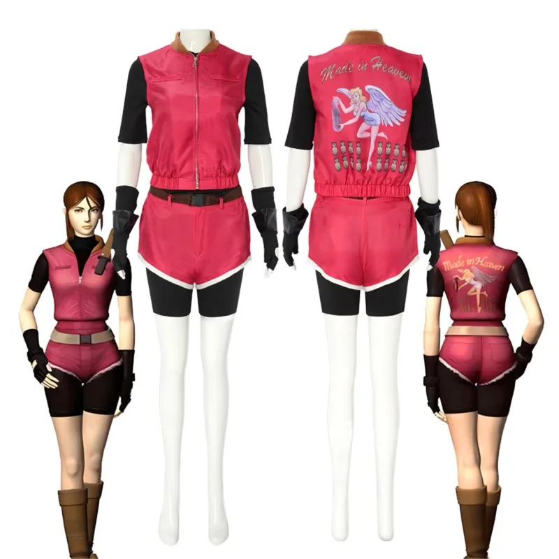 

Movie Game Resident Claire Redfield Cosplay Costume Adult Women Girl Roleplay Evil Cosplay Halloween Outfit Carnival Party Suit