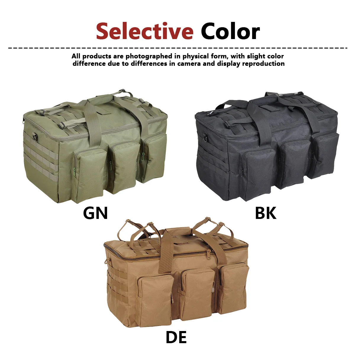 المشي لمسافات طويلة حقيبة سفر التخييم على ظهره التكتيكية في الهواء الطلق حقيبة كتف كبيرة متعددة الوظائف حقيبة عسكرية القماش الخشن حقائب اليد