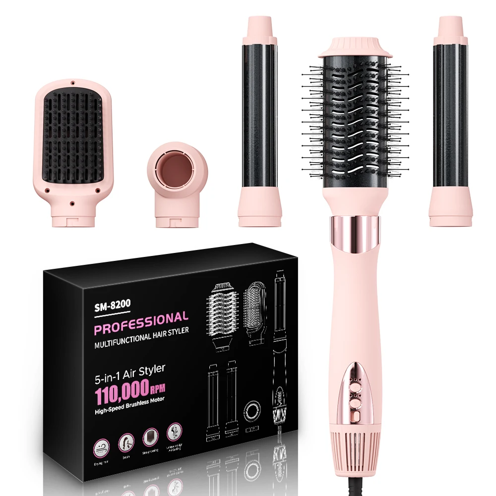 6-in-1 Air Styler, quickly dries hair, creates curls, boosts volume, smooths hair and effectively controls frizz.