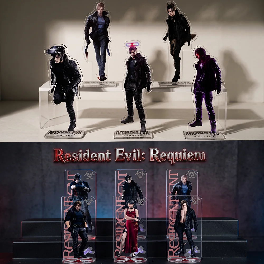 Hot game Resident Evil: Requiem Grace Ashcroft Leon S. Kennedy 15CM Acrylic Stand Keychain 2026 New Anime Stand Desk Decor Gift
