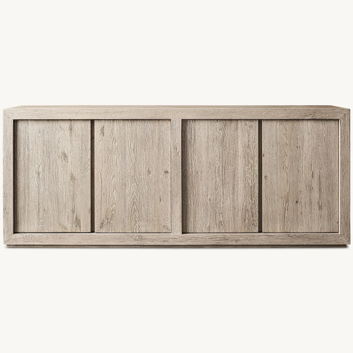 American rural solid wood old TV floor cabinet living room simple four-door storage side cabinet model room furniture