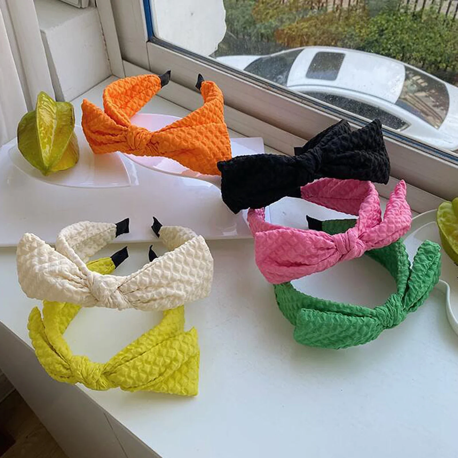 

New Fashion Women's Hair Accessories Wide Side Headwear Big Bow Knot Hairband Adult Spring Turban Headband